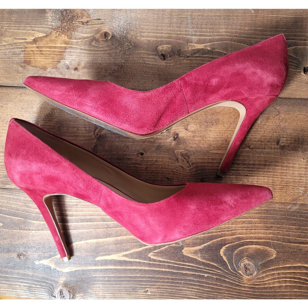 Michael Kors Suede Pointed Toe High Heel Dress Shoe Womens Size 9.5 Medium - Picture 2 of 7
